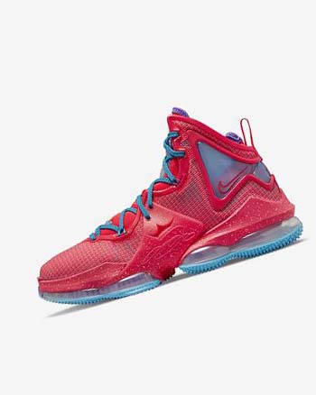 Zapatillas Baloncesto Nike LeBron 19 Mujer Rojas Azules Moradas Rojas | CO2550