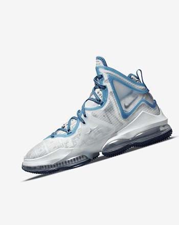 Zapatillas Baloncesto Nike LeBron 19 Mujer Blancas Azules Azules | CO3083