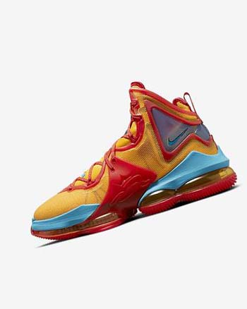 Zapatillas Baloncesto Nike LeBron 19 Mujer Naranjas Doradas Rojas Azules Claro | CO4744