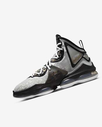 Zapatillas Baloncesto Nike LeBron 19 Mujer Blancas Negras Metal Doradas | CO5545