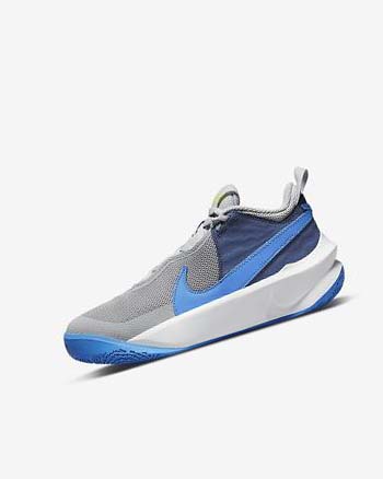 Zapatillas Baloncesto Nike Team Hustle D 10 Niña Gris Azul Marino Verde Azules | CO4947