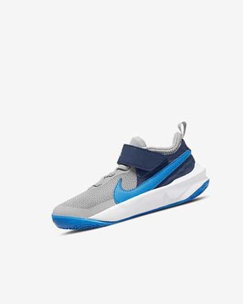 Zapatillas Baloncesto Nike Team Hustle D 10 Niña Gris Azul Marino Verde Azules | CO4948