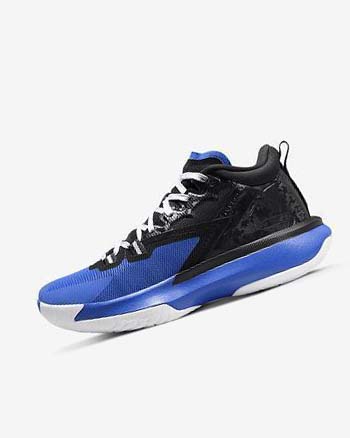 Zapatillas Baloncesto Nike Zion 1 Hombre Negras Azul Real Blancas | CO1139