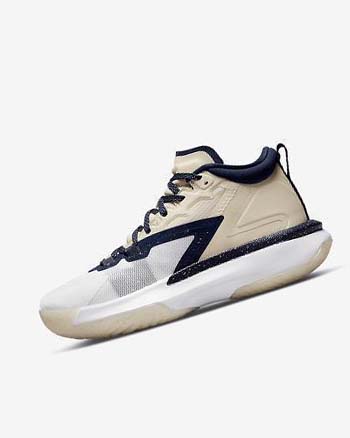 Zapatillas Baloncesto Nike Zion 1 Hombre Kaki Blancas Azul Marino | CO4866