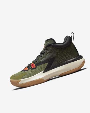 Zapatillas Baloncesto Nike Zion 1 Niño Gris Oscuro Verde Negras | CO5363