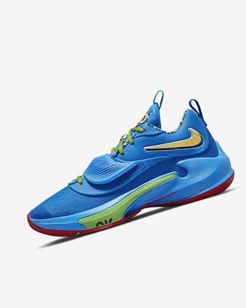 Zapatillas Baloncesto Nike Zoom Freak 3 Mujer Azules Blancas Rojas Negras | CO3069