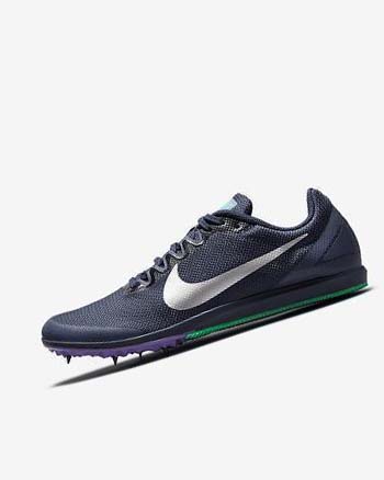 Zapatillas Clavos Nike Zoom Rival D 10 Hombre Obsidian Turquesa Metal Plateadas | CO3214