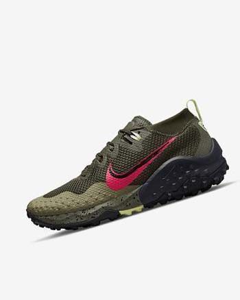 Zapatillas De Trail Running Nike Wildhorse 7 Hombre Verde Oliva Rojas | CO2830