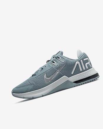 Zapatillas Deportivos Nike Air Max Alpha Trainer 4 Hombre Gris Plateadas Negras Metal Plateadas | CO2588