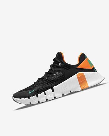 Zapatillas Deportivos Nike Free Metcon 4 Hombre Negras Naranjas Blancas Turquesa | CO2372