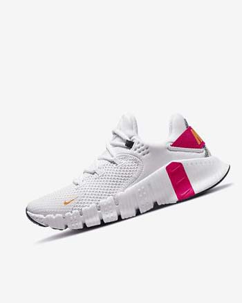 Zapatillas Deportivos Nike Free Metcon 4 Mujer Rosas Blancas Amarillo Oscuro | CO5461