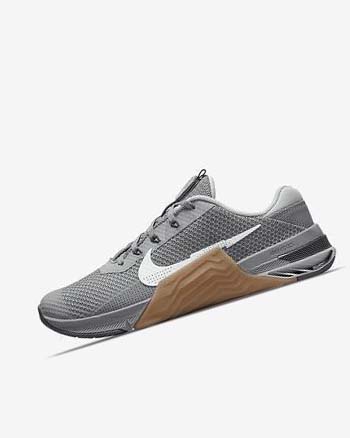 Zapatillas Deportivos Nike Metcon 7 Hombre Gris Marrones Gris Oscuro Blancas | CO1194