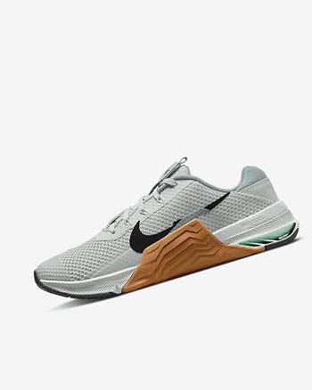 Zapatillas Deportivos Nike Metcon 7 Mujer Plateadas Claro Verde Oliva Negras | CO2942
