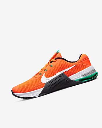 Zapatillas Deportivos Nike Metcon 7 Mujer Naranjas Gris Oscuro Turquesa Blancas | CO5228