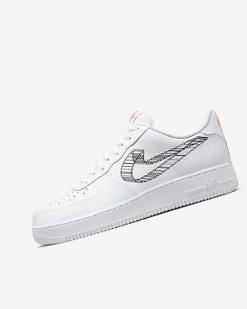 Zapatillas Nike Air Force 1 '07 Hombre Blancas Naranjas Plateadas Negras | CO2460