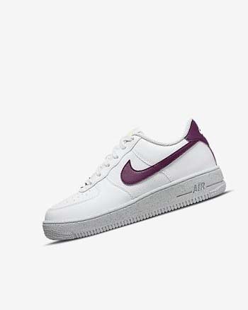 Zapatillas Nike Air Force 1 Crater Next Nature Niño Blancas Plateadas | CO5024