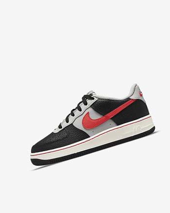Zapatillas Nike Air Force 1 EMB Niño Negras Gris Rojas | CO2772