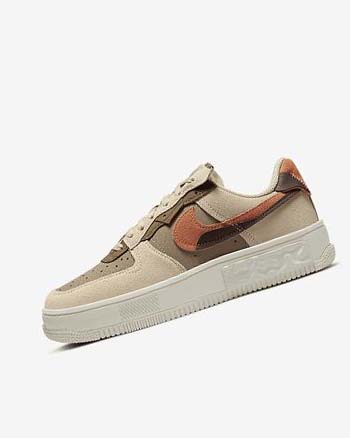 Zapatillas Nike Air Force 1 Fontanka Mujer Burdeos Kaki | CO2337