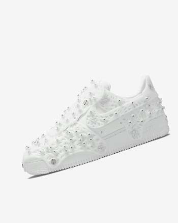 Zapatillas Nike Air Force 1 LXX x Swarovski Mujer Blancas Metal Plateadas Blancas | CO2478