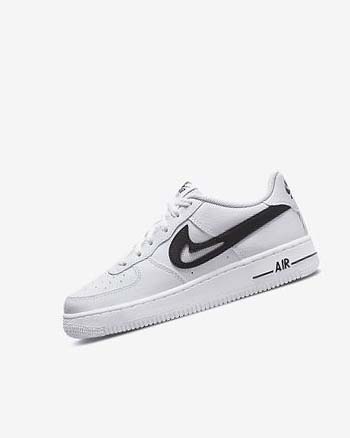 Zapatillas Nike Air Force 1 Niño Blancas Negras | CO5567