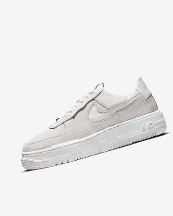 Zapatillas Nike Air Force 1 Pixel Mujer Blancas Beige Claro Rosas | CO2661