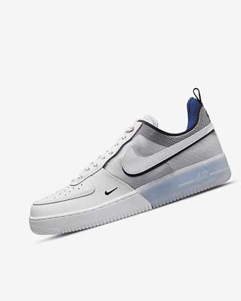 Zapatillas Nike Air Force 1 React Hombre Blancas Azules Claro Azul Real Oscuro Azules Blancas | CO2378