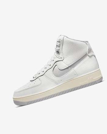 Zapatillas Nike Air Force 1 Sculpt Mujer Blancas Blancas Plateadas | CO2356