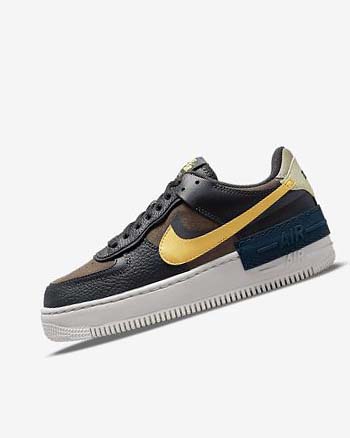 Zapatillas Nike Air Force 1 Shadow Mujer Verde Blancas Doradas | CO2870