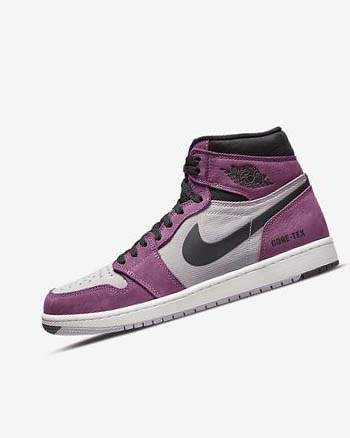 Zapatillas Nike Air Jordan 1 Hombre Burdeos Claro Gris Negras Rojas | CO2747