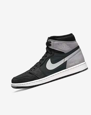 Zapatillas Nike Air Jordan 1 Hombre Negras Gris Rojas | CO3037