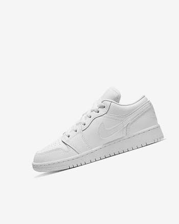 Zapatillas Nike Air Jordan 1 Low Niño Blancas Blancas Blancas | CO2945