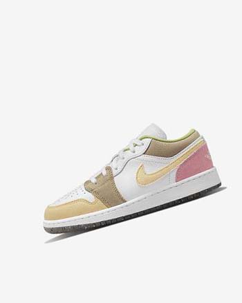 Zapatillas Nike Air Jordan 1 Low SE Niña Blancas Blancas Verde | CO5599