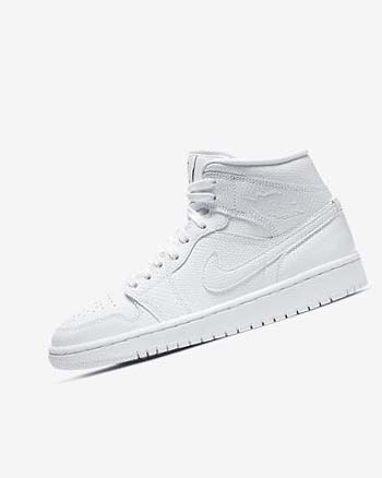 Zapatillas Nike Air Jordan 1 Mid Mujer Blancas Blancas | CO2831