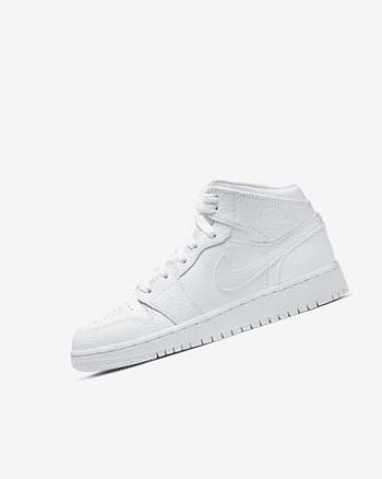 Zapatillas Nike Air Jordan 1 Mid Niño Blancas Blancas Blancas | CO3071