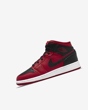Zapatillas Nike Air Jordan 1 Mid Niño Rojas Blancas Negras | CO4745