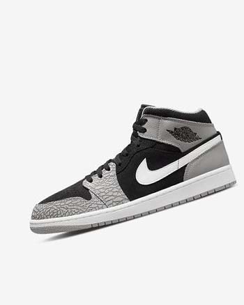 Zapatillas Nike Air Jordan 1 Mid SE Hombre Negras Blancas Gris Claro Rojas | CO5580