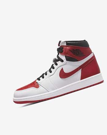 Zapatillas Nike Air Jordan 1 Retro High OG Hombre Blancas Negras Rojas | CO2537