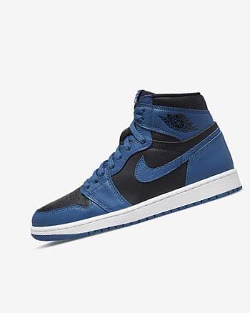 Zapatillas Nike Air Jordan 1 Retro High OG Hombre Azules Oscuro Blancas Negras | CO2641