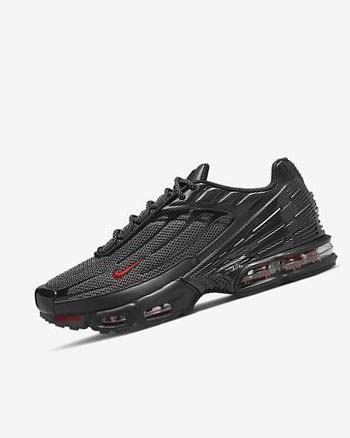 Zapatillas Nike Air Max Plus 3 Hombre Negras Negras Plateadas Rojas | CO5081
