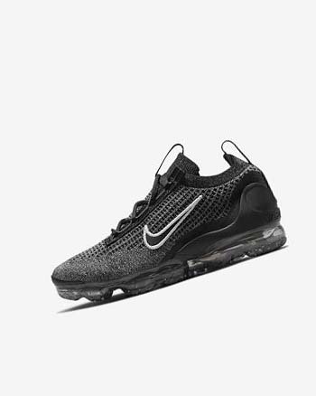Zapatillas Nike Air VaporMax 2021 FK Niño Negras Blancas Gris Oscuro Negras | CO2857