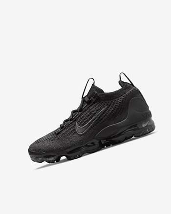 Zapatillas Nike Air VaporMax 2021 FK Niño Negras Negras Gris Oscuro Negras | CO3180