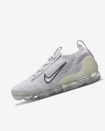Zapatillas Nike Air VaporMax 2021 Flyknit Mujer Azul Marino Blancas | CO5434