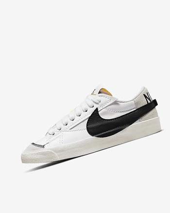 Zapatillas Nike Blazer Low '77 Jumbo Mujer Blancas Blancas Negras | CO1186
