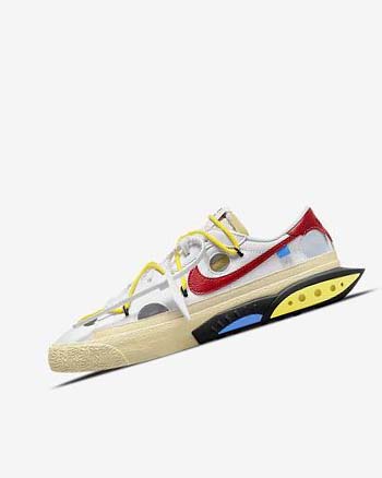 Zapatillas Nike Blazer Low '77 x Off-White™ Hombre Blancas Amarillo Kaki Rojas | CO5383