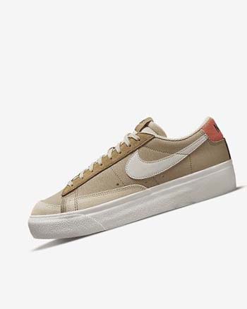 Zapatillas Nike Blazer Low Plataforma SP Mujer Kaki Beige Claro | CO3089