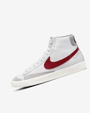 Zapatillas Nike Blazer Mid '77 Hombre Blancas Gris Claro Rojas | CO2565