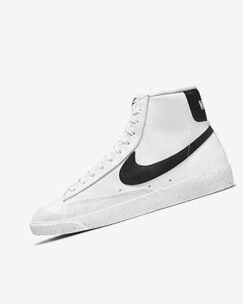 Zapatillas Nike Blazer Mid '77 Next Nature Mujer Blancas Negras | CO4964