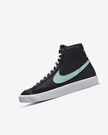 Zapatillas Nike Blazer Mid '77 Niña Negras Blancas Verde Menta | CO4635