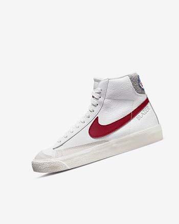 Zapatillas Nike Blazer Mid '77 Niño Blancas Gris Claro Rojas | CO5229