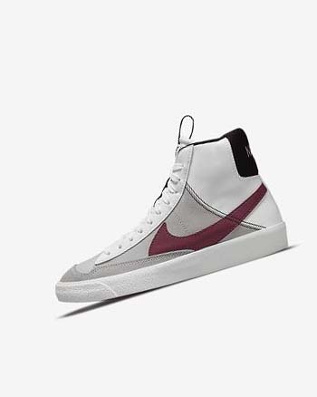 Zapatillas Nike Blazer Mid '77 SE Dance Niño Blancas Negras Blancas Burdeos | CO2928